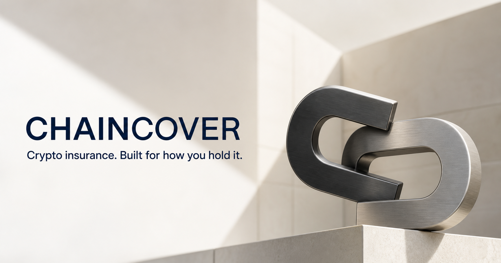 ChainCover interlocking links brand artwork